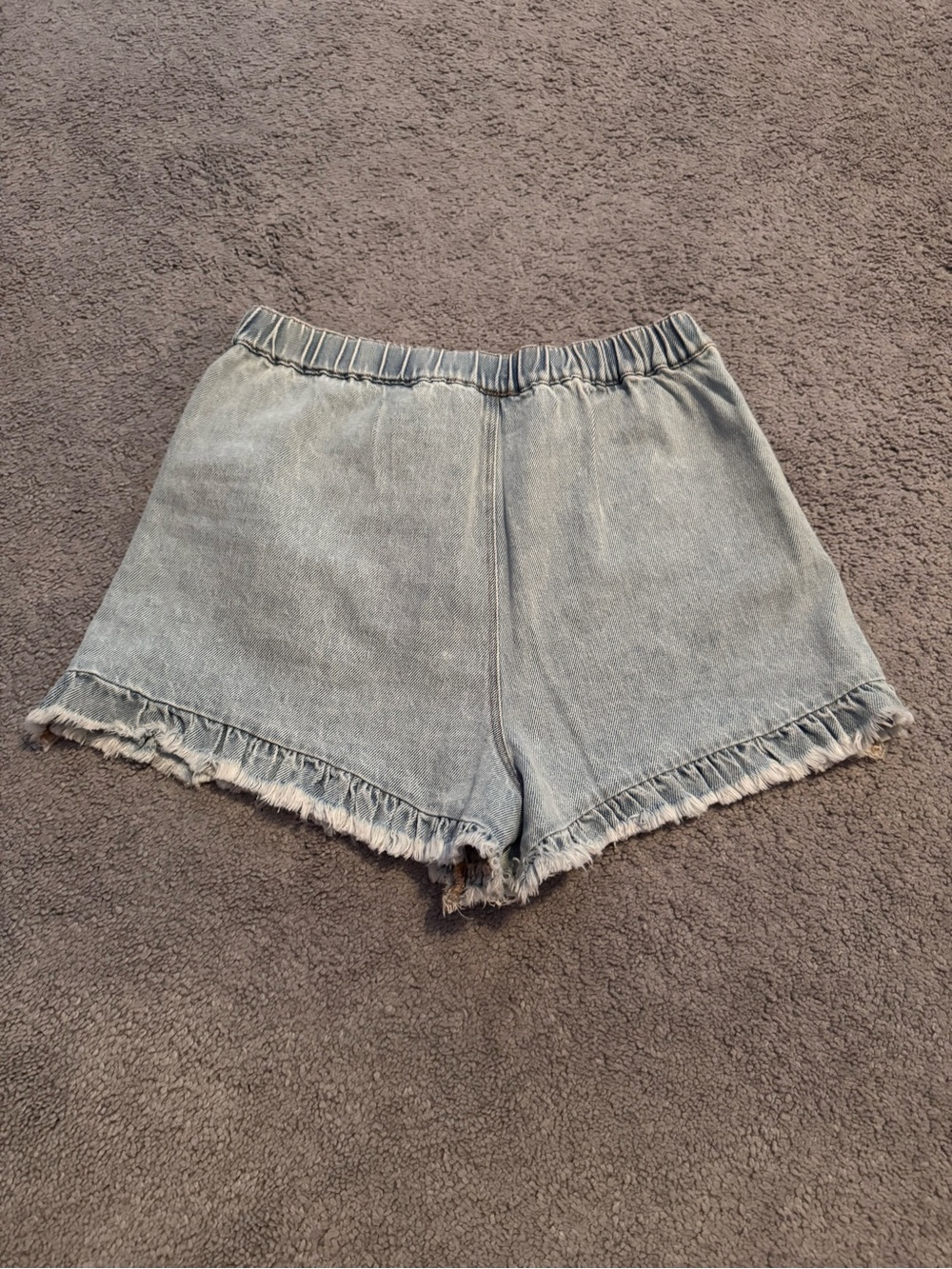 Denim Ruffle Shorts - Picture 3 of 3